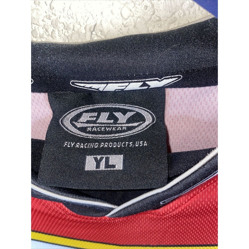Fly Racing Motocross 805 Jersey Shirt Youth Large Boys Long Sleeve Red Dirtbike - Picture 5 of 11